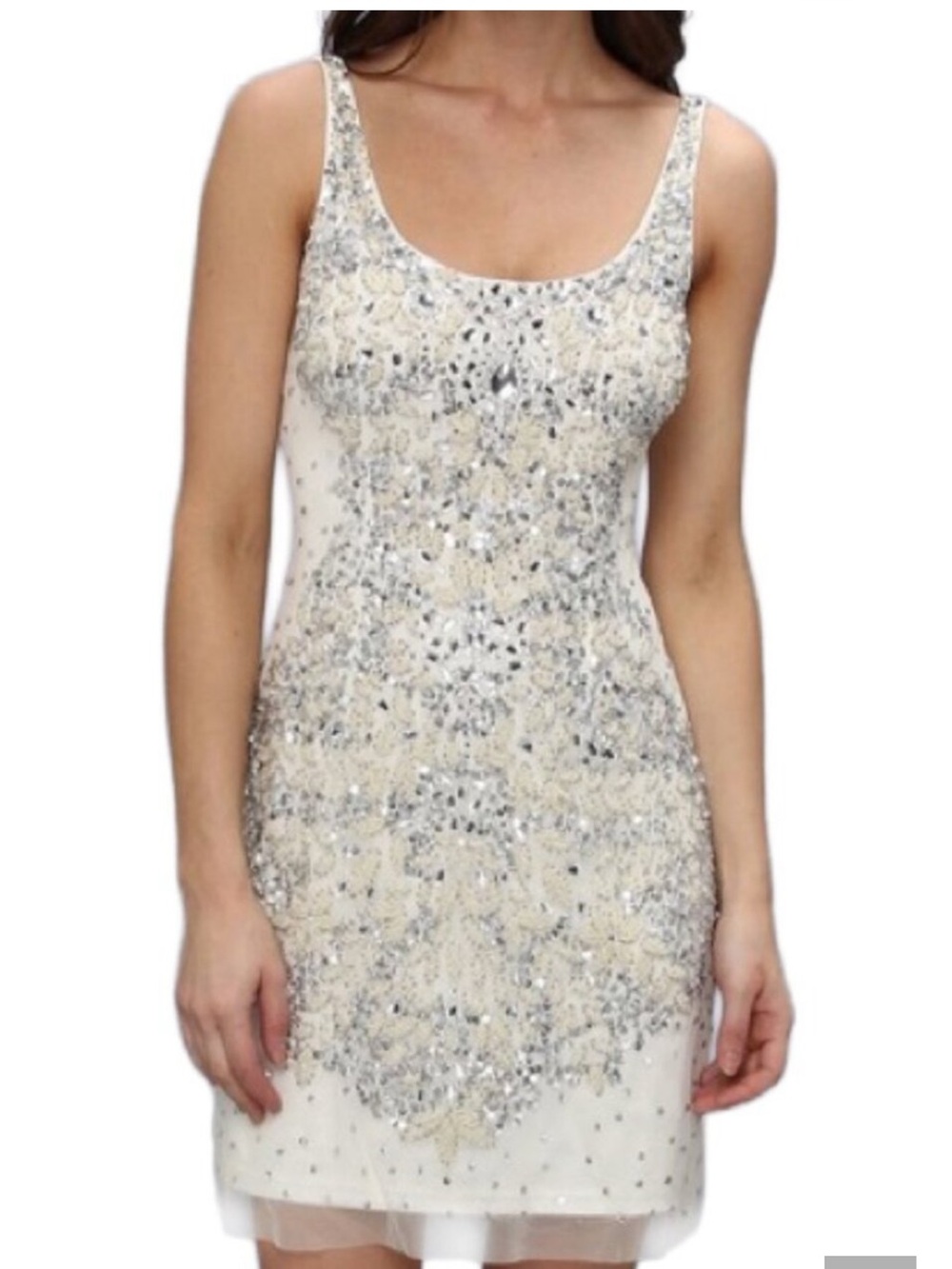 Adrianna Papell Sequin Beaded Mini Dress
